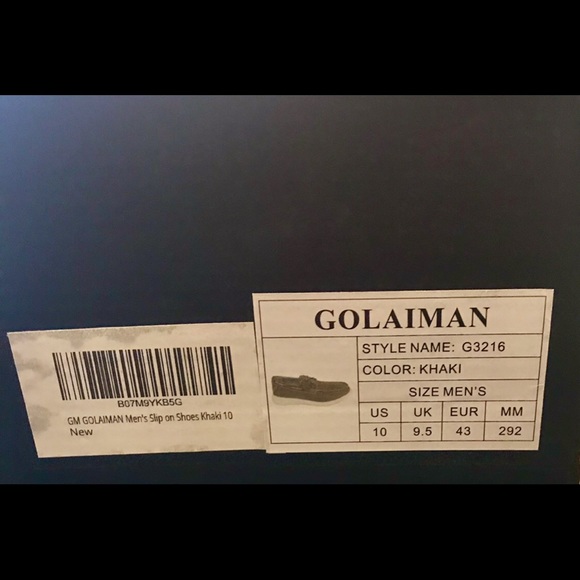 GM GOLAIMAN Men's Khaki Lace Up Boat Shoes NEW In Box - Picture 4 of 4